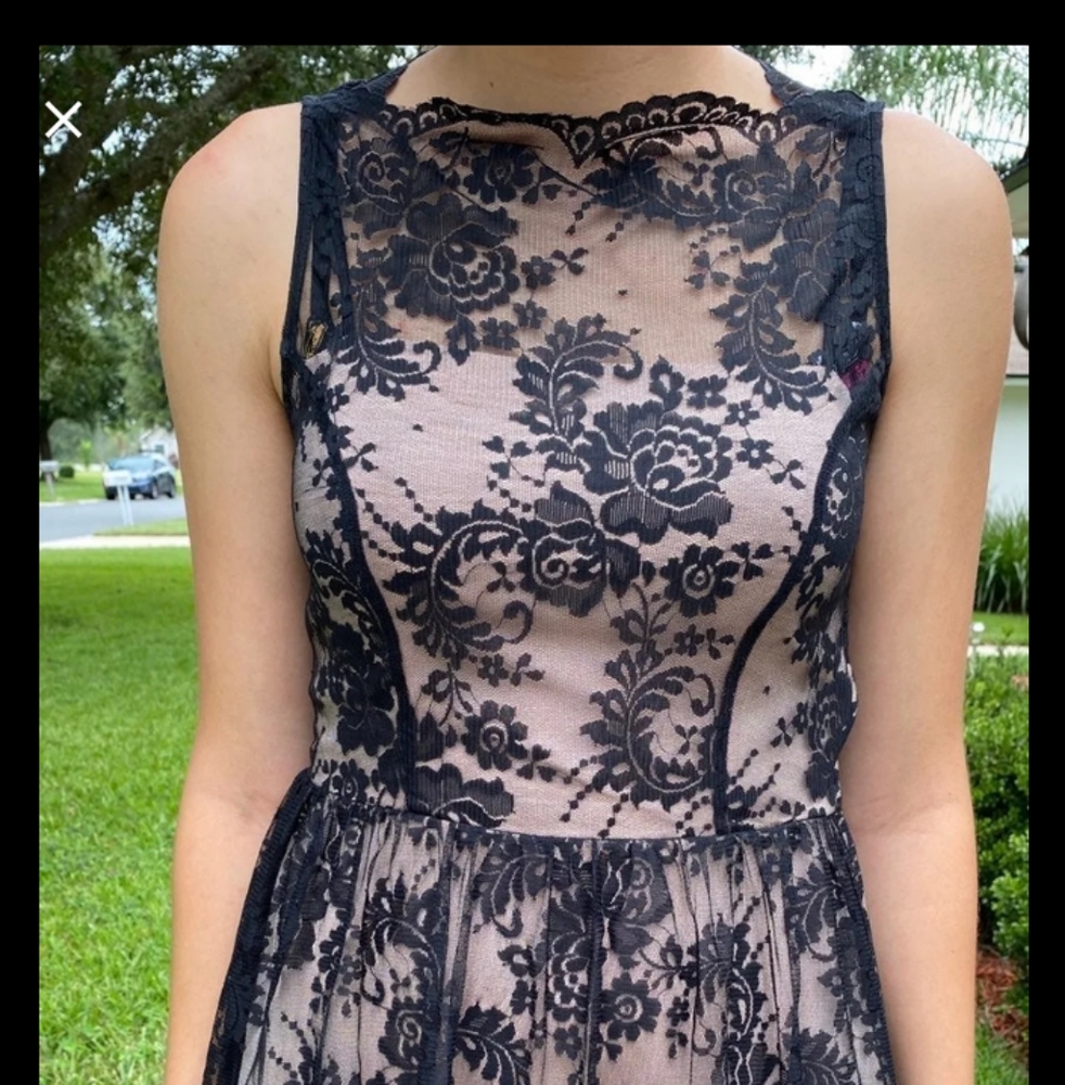Floral Black dress